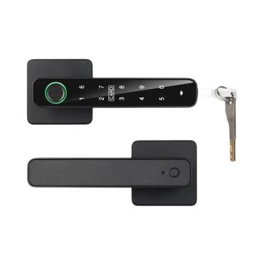 Imagem de Fechadura Digital Inteligente Com Teclado, Impressão Digital E Cartão 
