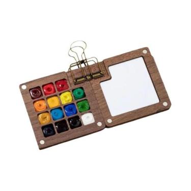 Imagem de Paleta Portátil De 15 Compartimentos Para Mini Caderno De Desenho, Est