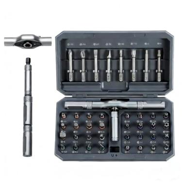 Imagem de Chave de fenda magnética 42 em 1 - conjunto de chaves de fenda catraca multibits: conjunto de chaves de fenda catraca com alça T com estojo de armazenamento para computador, óculos, bicicletas