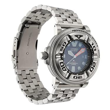 Imagem de SHANGPULE Adaptadores prateados e pulseira de 24 mm compatíveis com relógio Citizen Eco-Drive Promaster BJ8050 Sea Dive, 24mm, Aço inoxidável, Sem Pedra Preciosa
