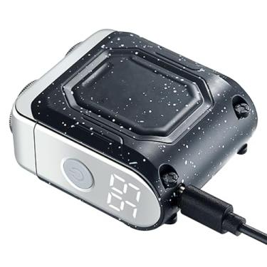 Imagem de Barbeador elétrico para homens | Aparador de barba recarregável com duplo | Dispositivo elétrico de barbear facial com visor digital para apartamento, dormitório, hotel, aluguel de , viagem
