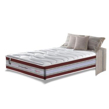 Imagem de Colchão Solteiro De Molas Ensacadas D33 Cama Inbox Select Firme 88x188x32 Vinho