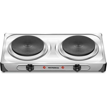 Imagem de Fogão Elétrico 2 Bocas Mondial Fast Cooktop FE03 Portátil Mesa Apartam