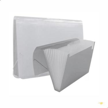 Imagem de Kit 2x Pastas Sanfonada Organizadora A4 31 Divisórias Cristal Arquivos