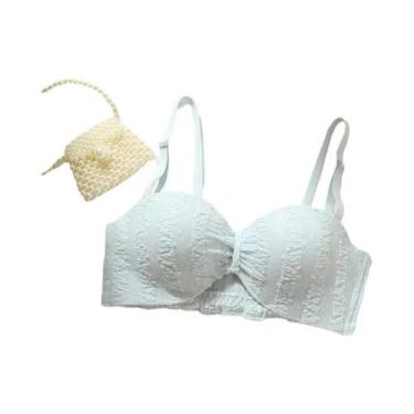 Imagem de Meia xícara de lingerie sem costura de renda espessada para mulheres c
