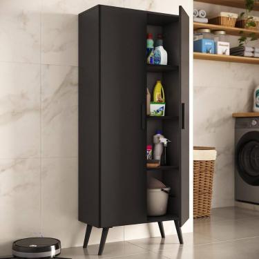 Imagem de Armário de Lavanderia Multiuso 2 Portas 68cm Retrô Urban Multimóveis MP6038