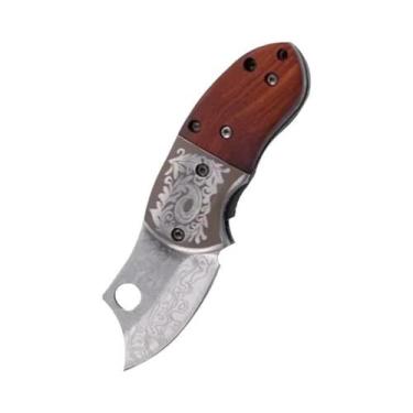 Imagem de Faca De Frutas Portátil Mini Damascus EDC Dobrável Multifuncional Para