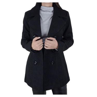 Imagem de Casaco Feminino Facinelli By Mooncity Médio Preto - 610219-Feminino