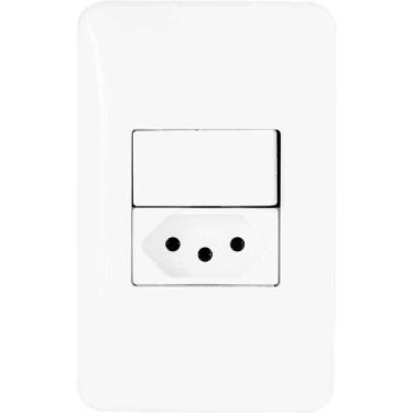 Imagem de Conjunto com 1 Interruptor Simples e Tomada 2p+t, 10 A, Lgx103, Pial P