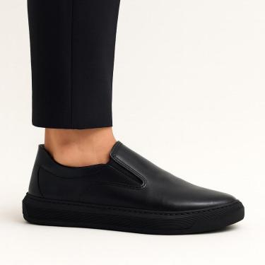 Imagem de Tênis Slip On Iate Masculino Casual de Couro Fortis Conforto Sem Cadarço Lançamento-Masculino