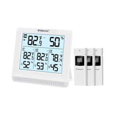 Imagem de Termômetro Digital Sem Fio Para Ambientes Internos E Externos Com 3 Se