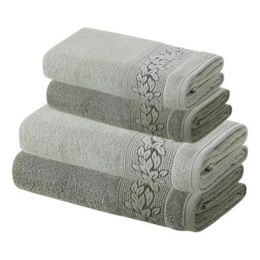 Imagem de Jogo De Toalhas 4 Pçs Fio Cardado 100% ALG Provence Karsten - Congratu