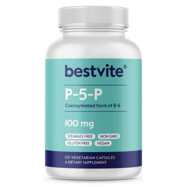 Imagem de Suplemento BESTVITE P-5-P 100mg 120 cápsulas vegetarianas-Unissex