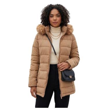 Imagem de Jaqueta Casaco  Inverno Dupla Face Puffer Veludo Premium-Feminino