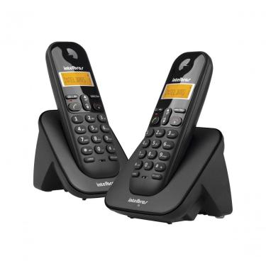 Imagem de Telefone sem Fio Intelbras TS 3112 4123102 com Identificador de Chamadas, Ramal Adicional e Teleconferência Preto