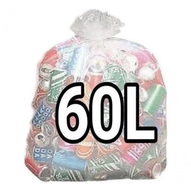 Imagem de Saco para Lixo Sacos de Lixo Transparente 60L Reforçado para Descarte Médio Pesado Pare...
