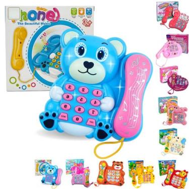 Imagem de Telefone Urso Musical Infantil Brinquedo Educativo - Europio