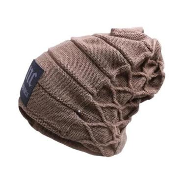 Imagem de Gorro Unissex Quente De Inverno Com Forro De Pele, Touca Grossa De Esq