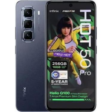 Imagem de Smartphone Infinix Hot 50 PRO 8+8 GB RAM 256GB câm 50MP tela Amoled120