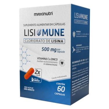 Imagem de Maxinutri, Lisimune Cloridrato de Lisina + Zinco 60 Cápsulas Maxinutri