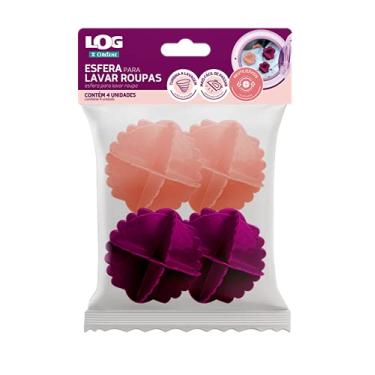 Imagem de Ordene - Esfera para Lavar Roupas Coloridas, Pacote com 4 unidades Reutilizáveis, Linha Log