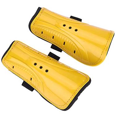 Imagem de Caneleiras de futebol, caneleiras de material de PVC EVA proteção aprimorada para esporte para futebol(Amarelo)
