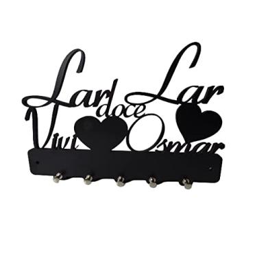 Imagem de Porta Chaves Lar Doce Lar em mdf Preto Personalizado