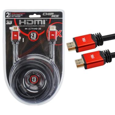 Imagem de Cabo HDMI 2.0 Ultra HD 4K 3D 2 Metros