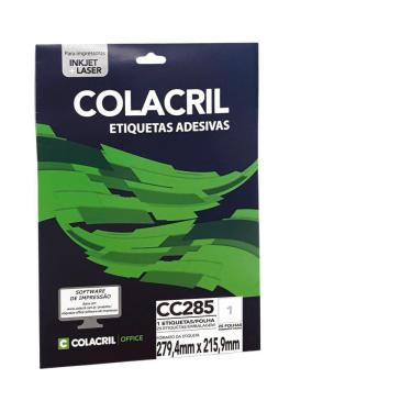 Imagem de Etiqueta Carta Cc285, 279,4 X 215,9 Mm 25 Folhas Colacril