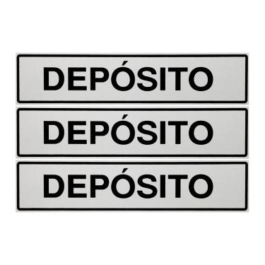 Imagem de Combo 3 Placas De Sinalização Depósito 30x7 Acesso - B-511 F9e