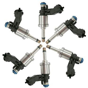 Imagem de Injetor de combustível 6 peças FJ994 12638530 Furos 6 para 09-11 Enclave 10-11 Lacrosse 2010 Allure 08-11 Cadillac 09-11 Traverse GMC Acadia 10-11 Camaro 09-13 Holden 3.6 12669384 217-3445