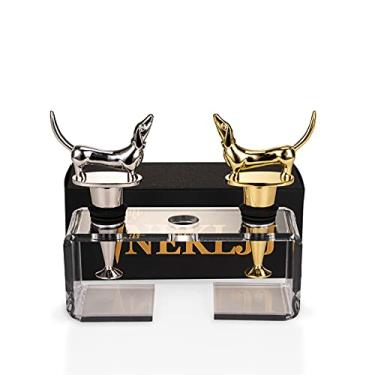 Imagem de NEKLJJ Rolha decorativa para garrafa de vinho Dachshund - Rolha de vinho para cães para presente, linda rolha de vinho, acessórios exclusivos para vinho