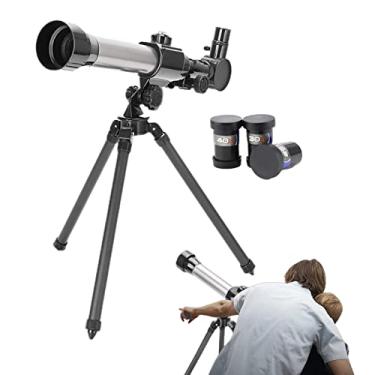 Imagem de Telescópio de Astronomia para Crianças | Brinquedo Espacial Monocular Refrator Óptico - Monocular de viagem portátil para iniciantes crianças