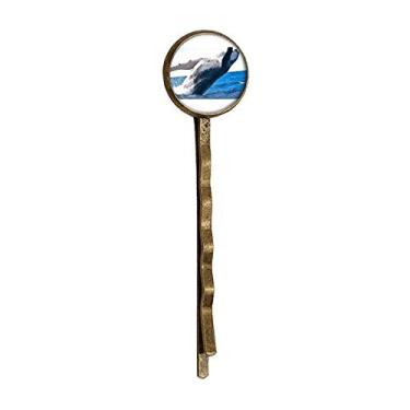 Imagem de Bobby Pin de cabelo de metal retrô animal de baleia marinha organismo