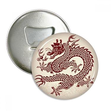 Imagem de Abridor de garrafas de dragão chinês com ímã de geladeira, emblema multifuncional