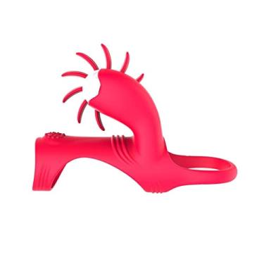 Imagem de Vibrador Peniano Anel Lambendo Estimulador de Clitóris & Ponto G 10 Velocidades Brinquedos Sexuais Zatla