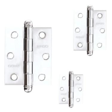 Imagem de CARTELA COM 3 DOBRADIÇA SM 3025 3"x2.1/2 CONCEPT INOX POLIDO PADO