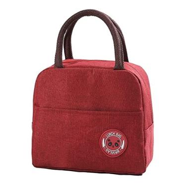 Imagem de Bolsa Térmica Porta Marmita Lancheira Fitness Academia Passseios Camping Bebidas Bag Fruts Frutas (Vermelho) EXCLUSIVO MARCA SAMPEES