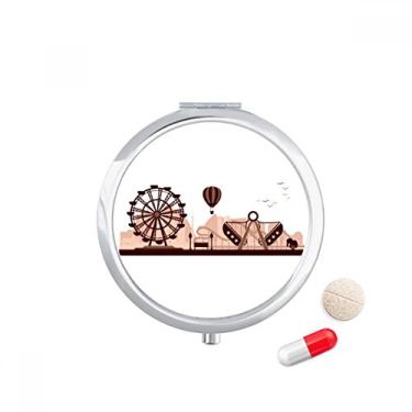 Imagem de Caixa de armazenamento de medicamentos com contorno de instalações pretas de parque de diversões