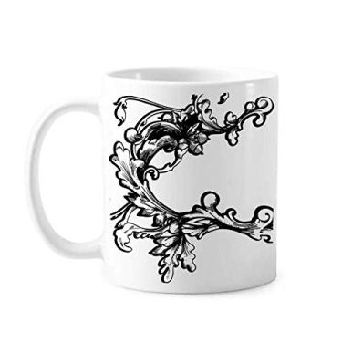 Imagem de Decoração barroca flor estampa moderna caneca cerâmica café porcelana caneca louça