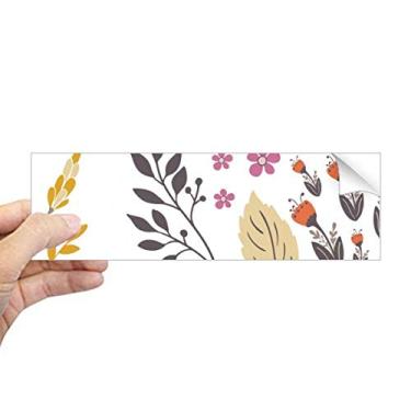 Imagem de DIYthinker Adesivo retangular branco amarelo flor laranja planta para-choques notebook janela decalque