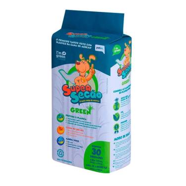 Imagem de Tapete Higienico Cães Super Secão Green C/ 30 Unidades