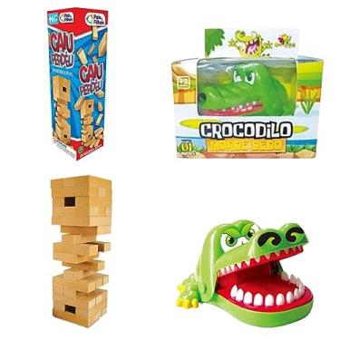 Imagem de Kit Crocodilo Morde Dedo Dentista + Jogo Caiu Perdeu