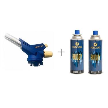 Imagem de Maçarico Uso Culinário Portátil C/ Regulagem + 02 Gás Butano