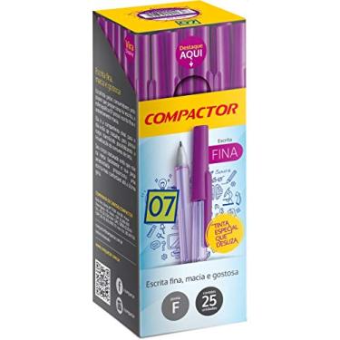 Imagem de Compactor Caneta Esferográfica, Compactor 01677, Violeta, 0.7 mm, Pacote de 25