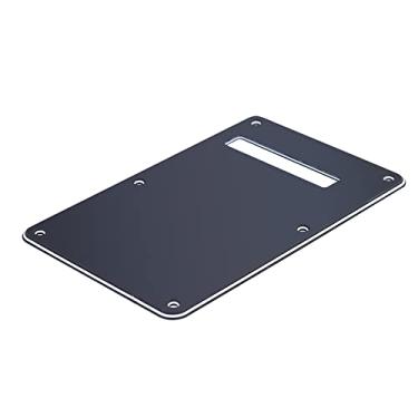 Imagem de SIMBAE Tampa Da Cavidade Pickguard Cavity Tampa Backplate Back Plate 3ply para Stratocaster Strat estilo moderno da guitarra elétrica preta