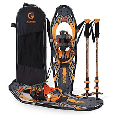 Imagem de Kit de sapatos de neve aventura adulto (laranja, 76 cm, peso otimizado até 113 kg)