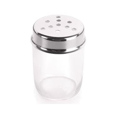 Imagem de Porta Orégano ou Queijo Forma em Vidro e Aço Inox