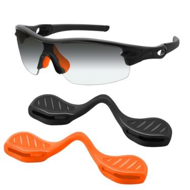 Imagem de Mryok Nosepiece Nosepiece Nosepiece para óculos de sol Oakley Radar Path EV RadarLock ajuste asiático - laranja e preto
