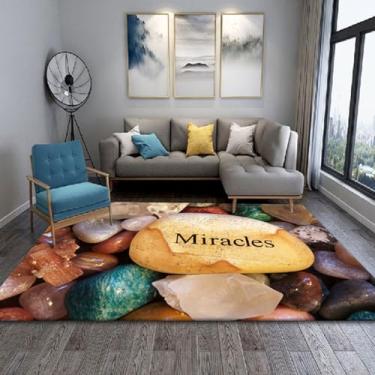 Imagem de JunJiale Tapete de decoração de casa, tapete de área grande para adolescentes meninos crianças quarto de sala de jogos, tapete de chão interno antiderrapante, veludo cristal durável sala de estar sofá tapete 50x80cm